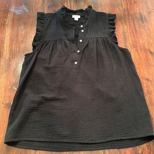 Sleeveless J Crew top. Never worn size S
